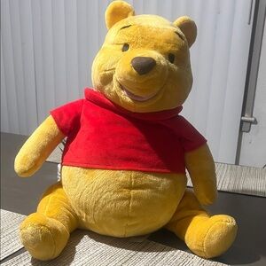Disney Yellow and Red Winnie the Pooh Plush